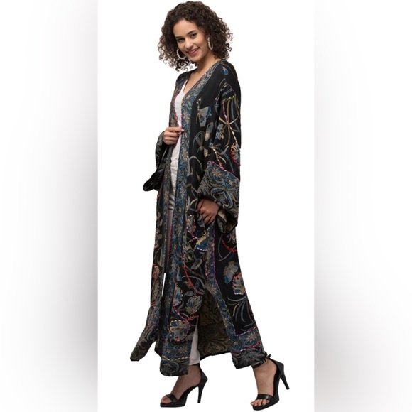 Ayka Indian duster kimono coat - Picture 3 of 7